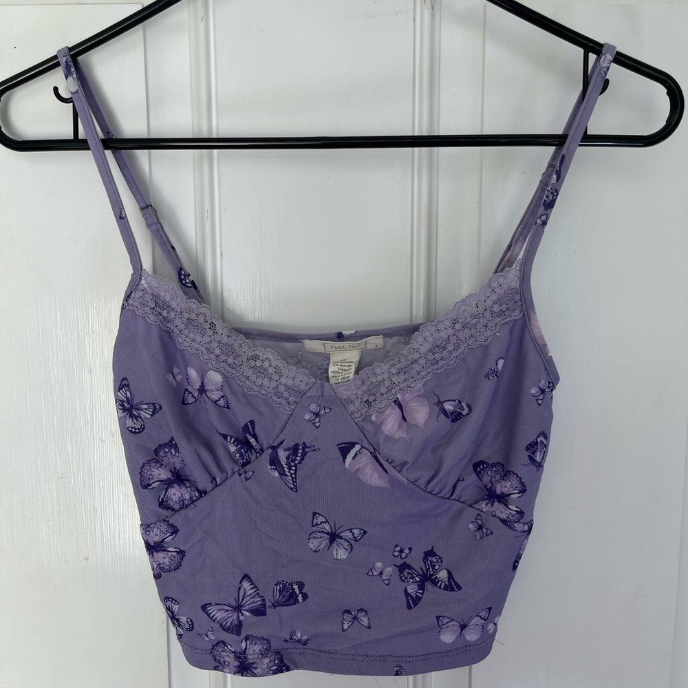 Butterfly Cropped Tank Top